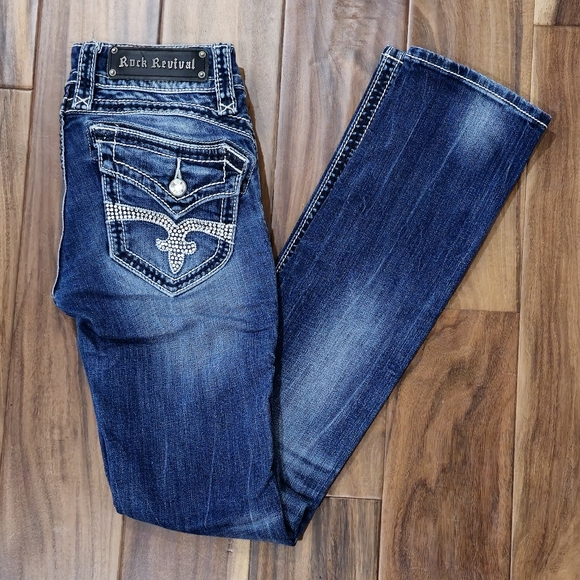 Rock Revival Jeans Size 25 Scarlett Straight - Picture 2 of 7